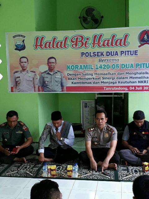 Jalin Sinergitas, Polsek Dua Pitue Gelar Halal bi Halal Bersama TNI