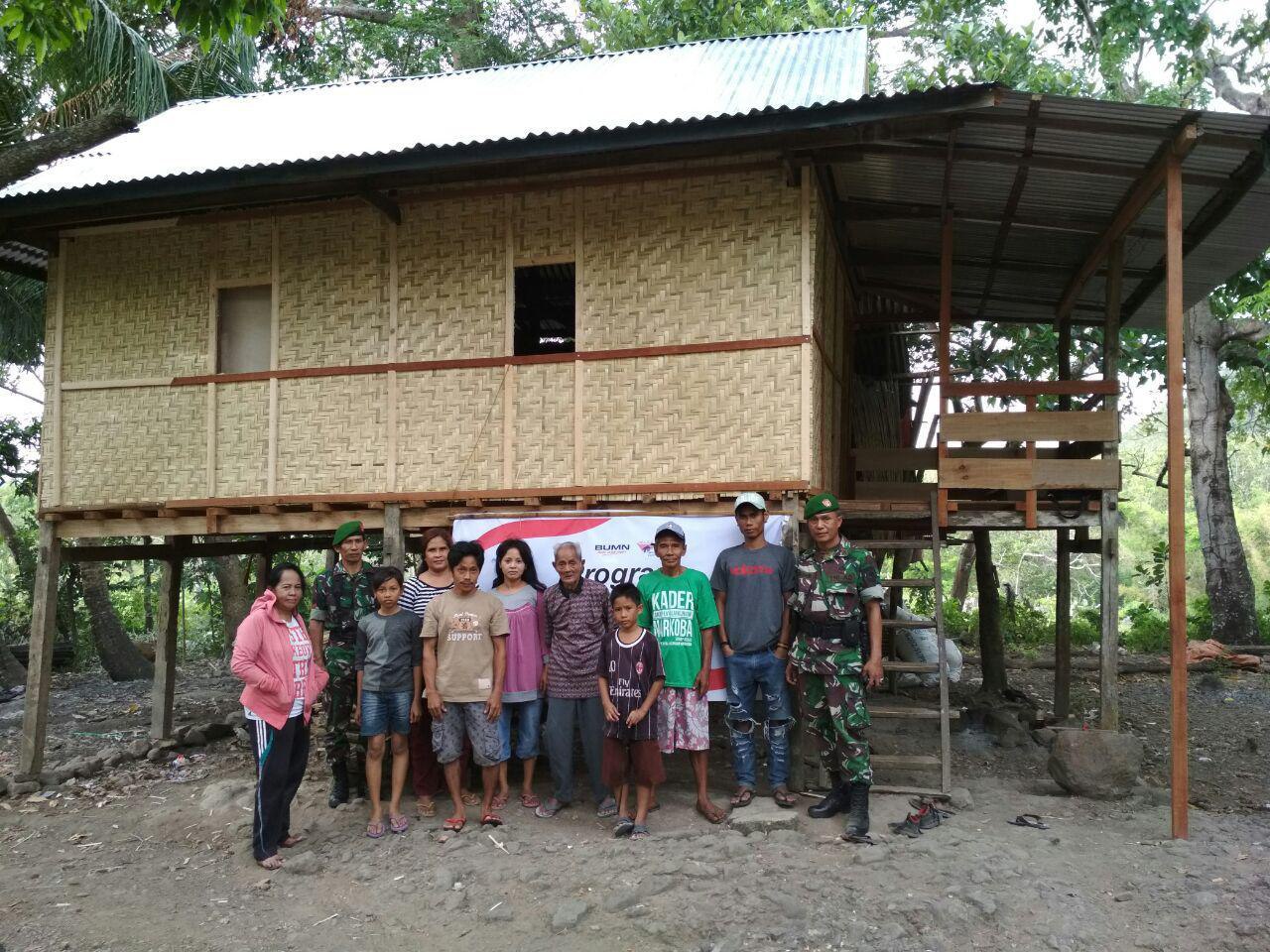 Kado HUT TNI ke-72, Kodim 1420 Rampungkan Renovasi 7 Rumah Veteran