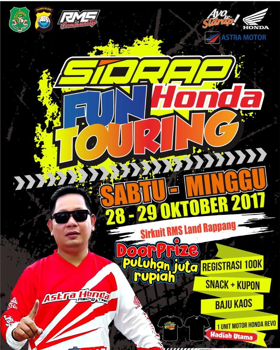 Di Target, 1500 Peserta akan ikut Sidrap Fun Honda Touring