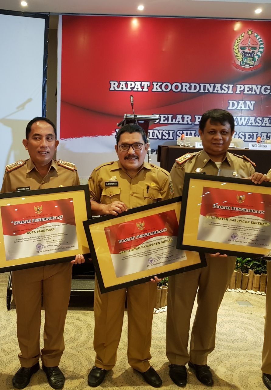 Lagi, Pemkab Sidrap Raih Penghargaan dengan Kinerja Terbaik