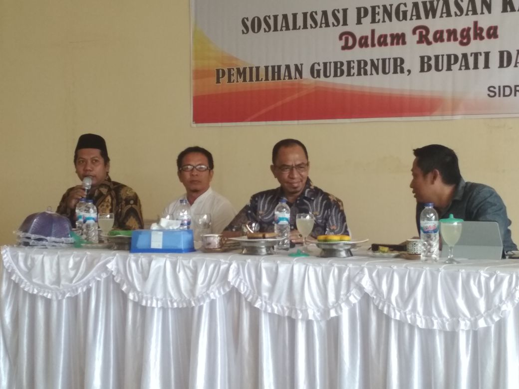 Bawaslu Sulsel Ingatkan Pilkada Sidrap Jangan Tercederai Money Politik