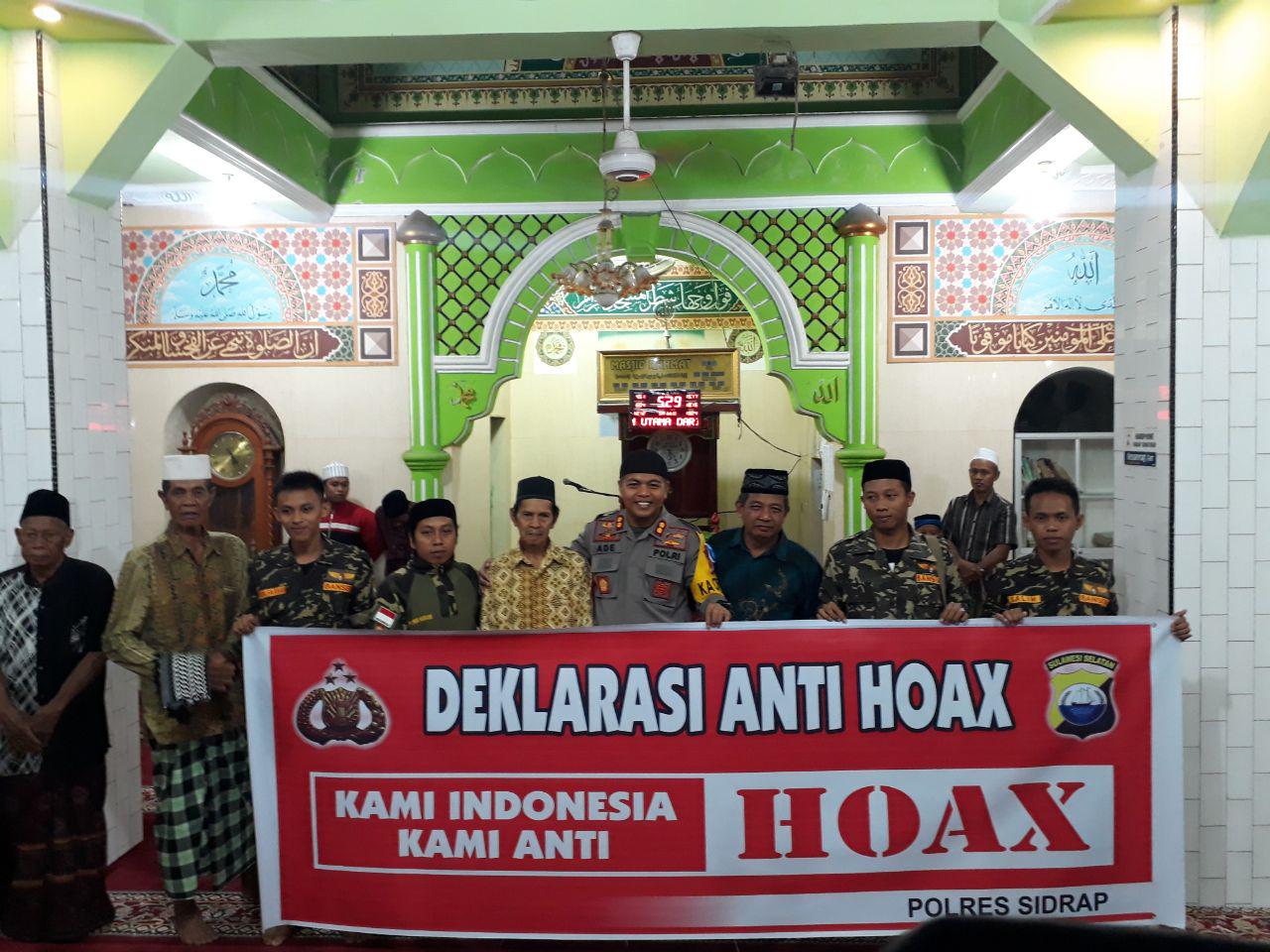 Bersama Tokoh Agama, Kapolres Sidrap Gelorakan Anti HOAX