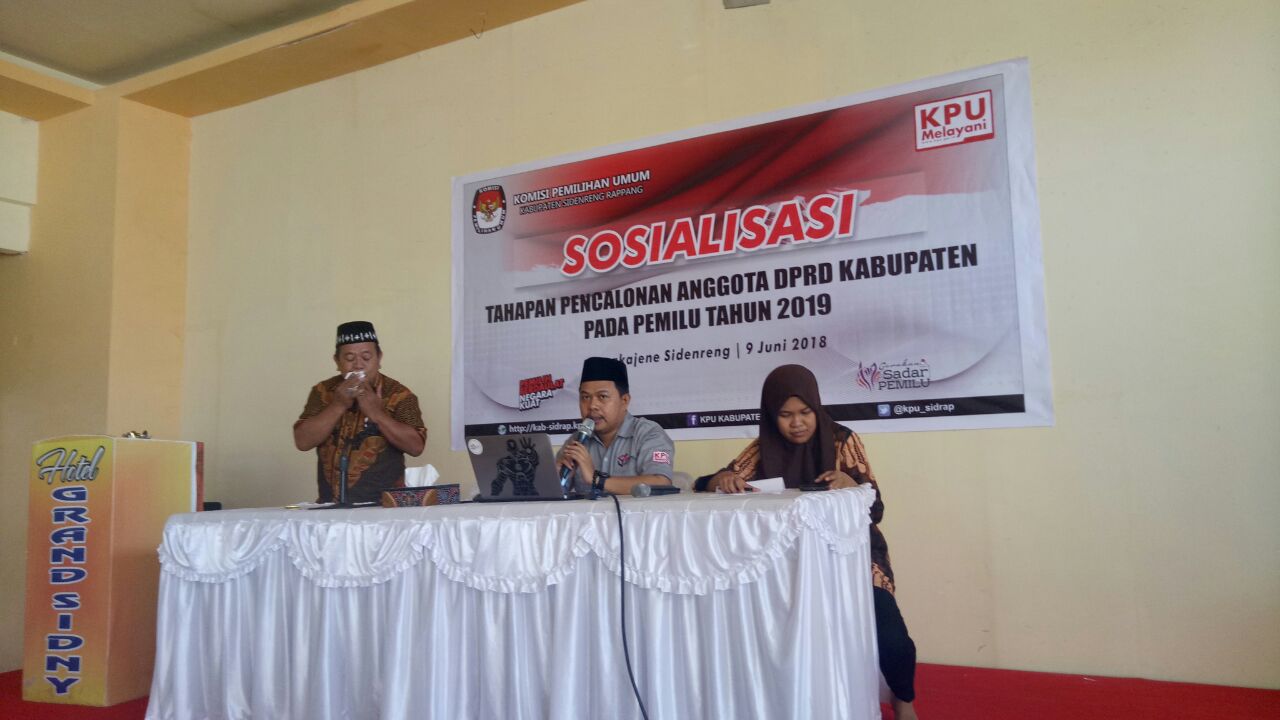 Tahapan Pencalonan Anggota DPRD Disosialisasi oleh KPU Sidrap