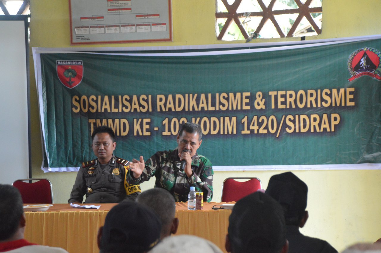 Satgas TMMD Kodim 1420 Sosialisasikan Radikalisme dan Terorisme