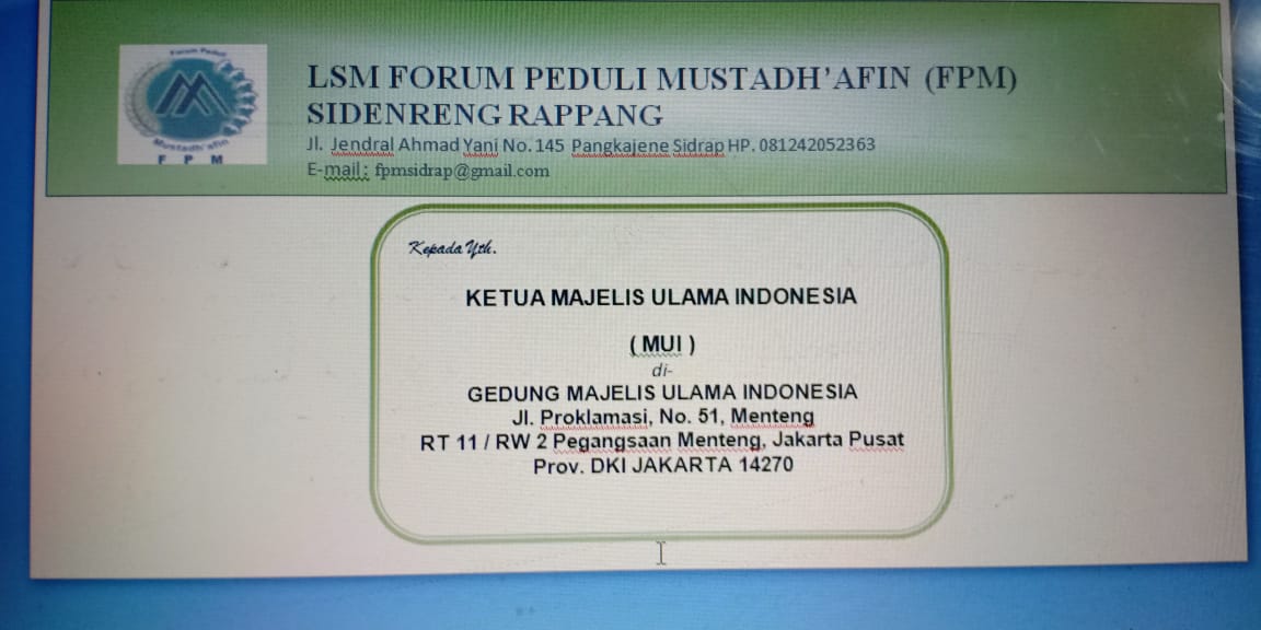 Pastikan Status Imunisasi MR di Sidrap. FPM Surati MUI Pusat