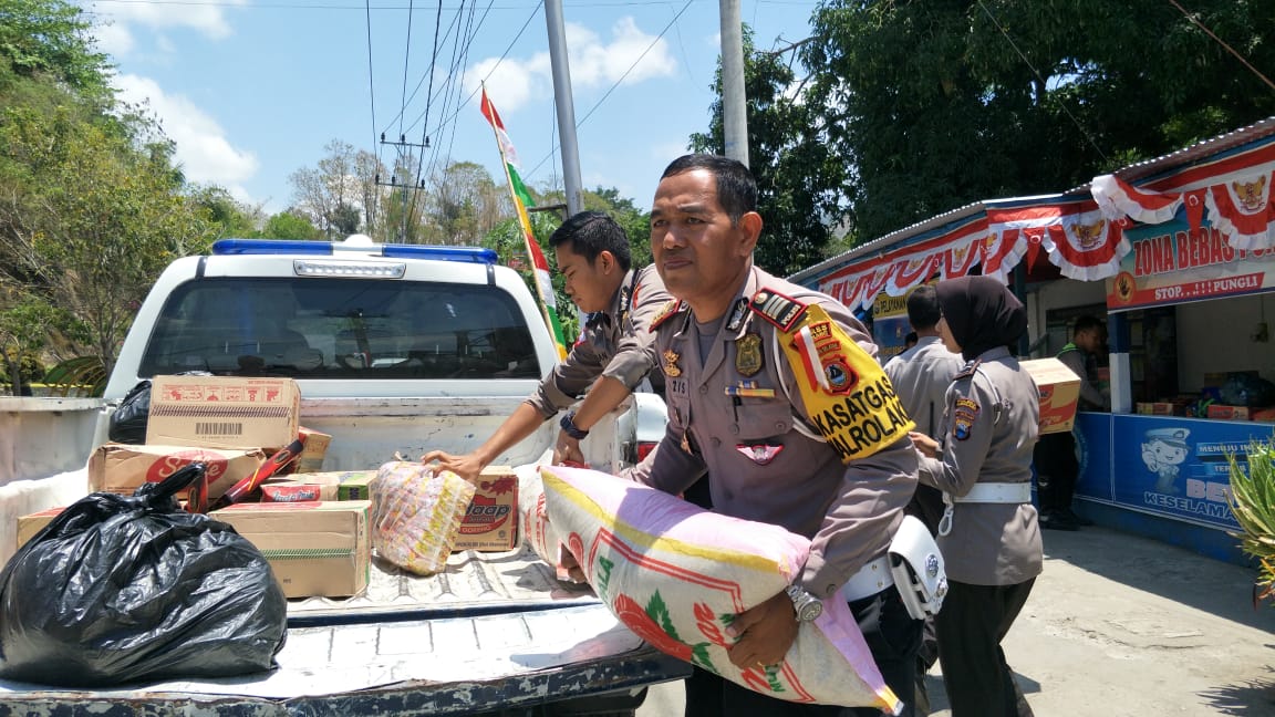 Satlantas Polres Enrekang Buka Posko Bantuan Gempa Palu