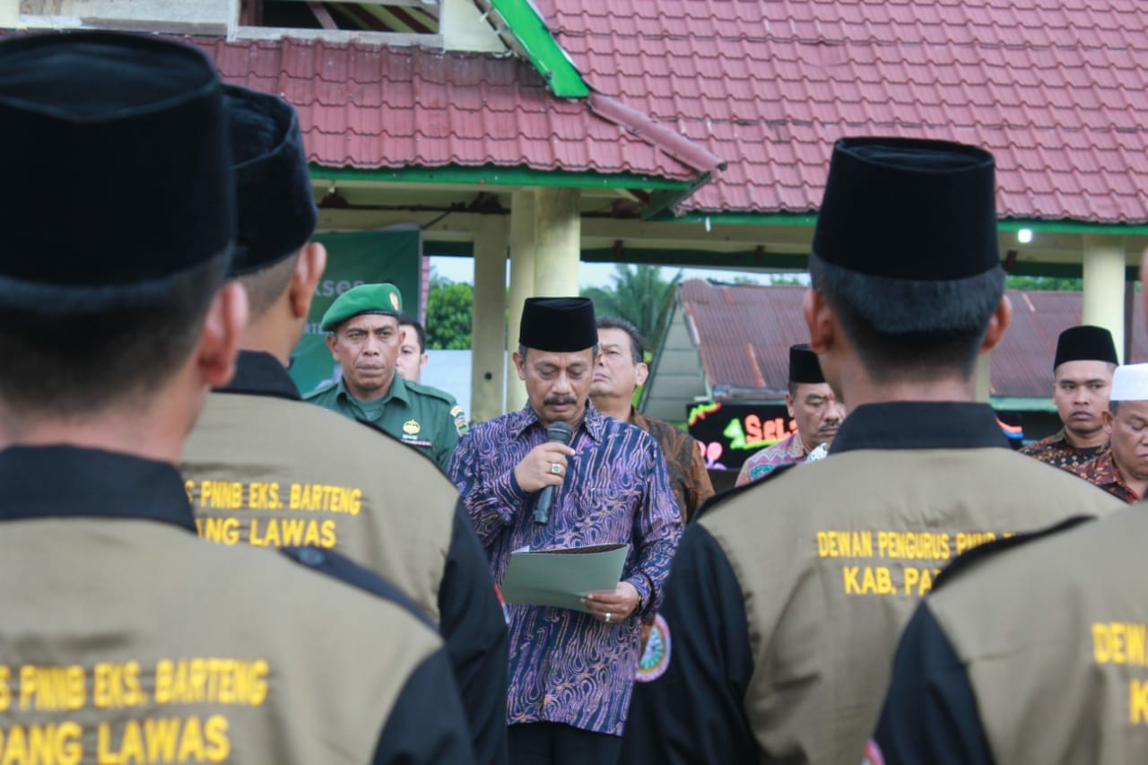 Bupati Padang Lawas Kukuhkan Pengurus PNNB Eks Barteng Periode 2018-2020