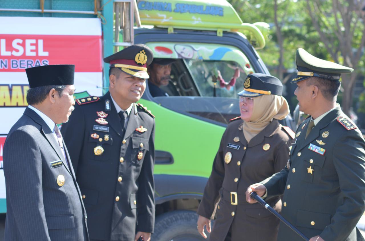 Kapolres Sidrap Lepas Pemberangkatan Logistik Korban Bencana Palu