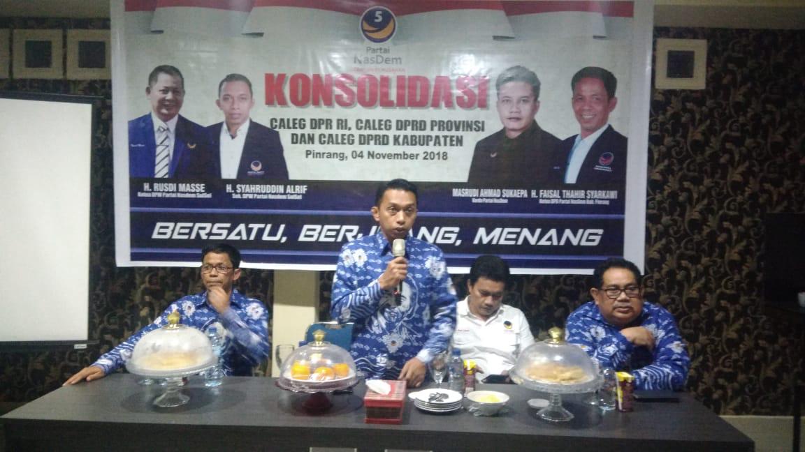 NasDem Pinrang Laksanakan Konsolidasi Hadapi Pemilu 2019