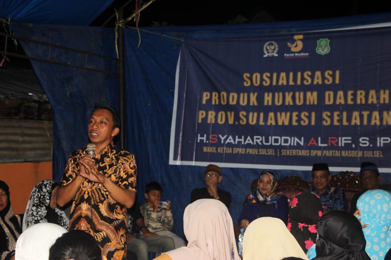 Wakil Ketua DPRD Sulsel Sosialisasi Perda Perlindungan Lahan Pertanian