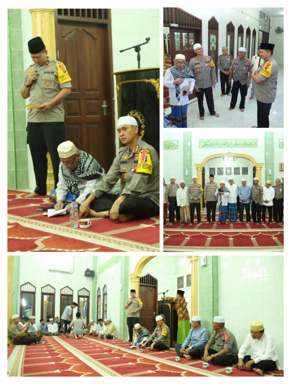 Dimasjid Taufiq, Wakapolda Bersama Kapolrestabes Medan Sholat Subuh Berjemaah