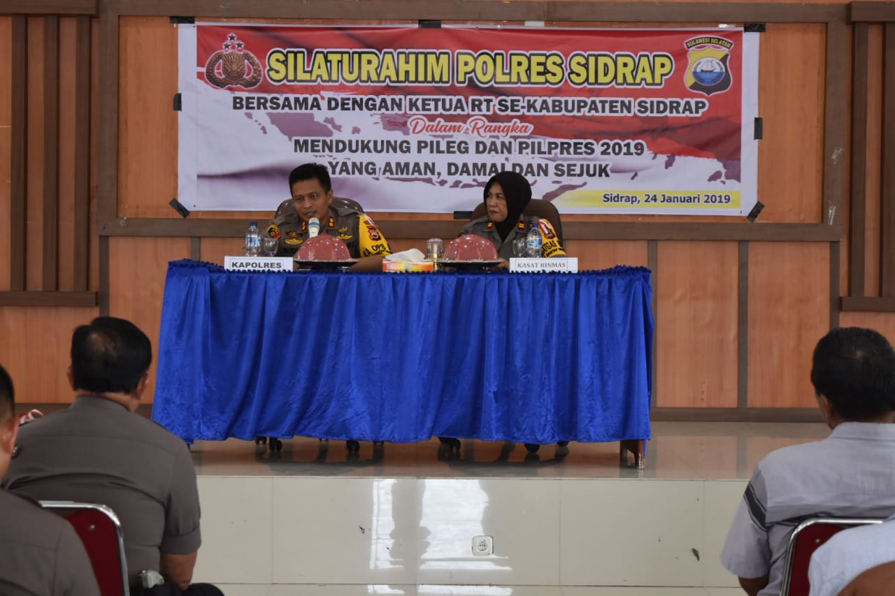 Rajuk Silaturrahim, Kapolres Sidrap Tatap Muka Para Ketua RT