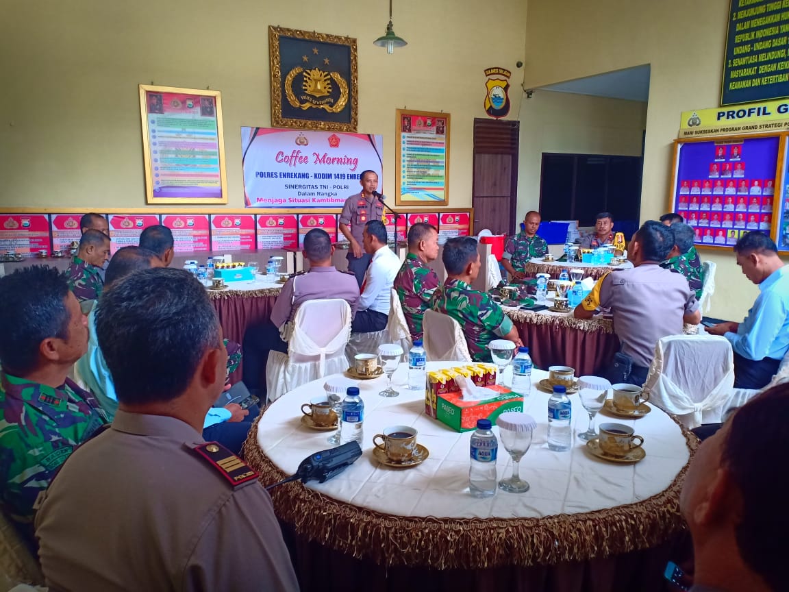 Sinergitas Polres Enrekang dan Kodim 1419 Gelar Coffee Morning