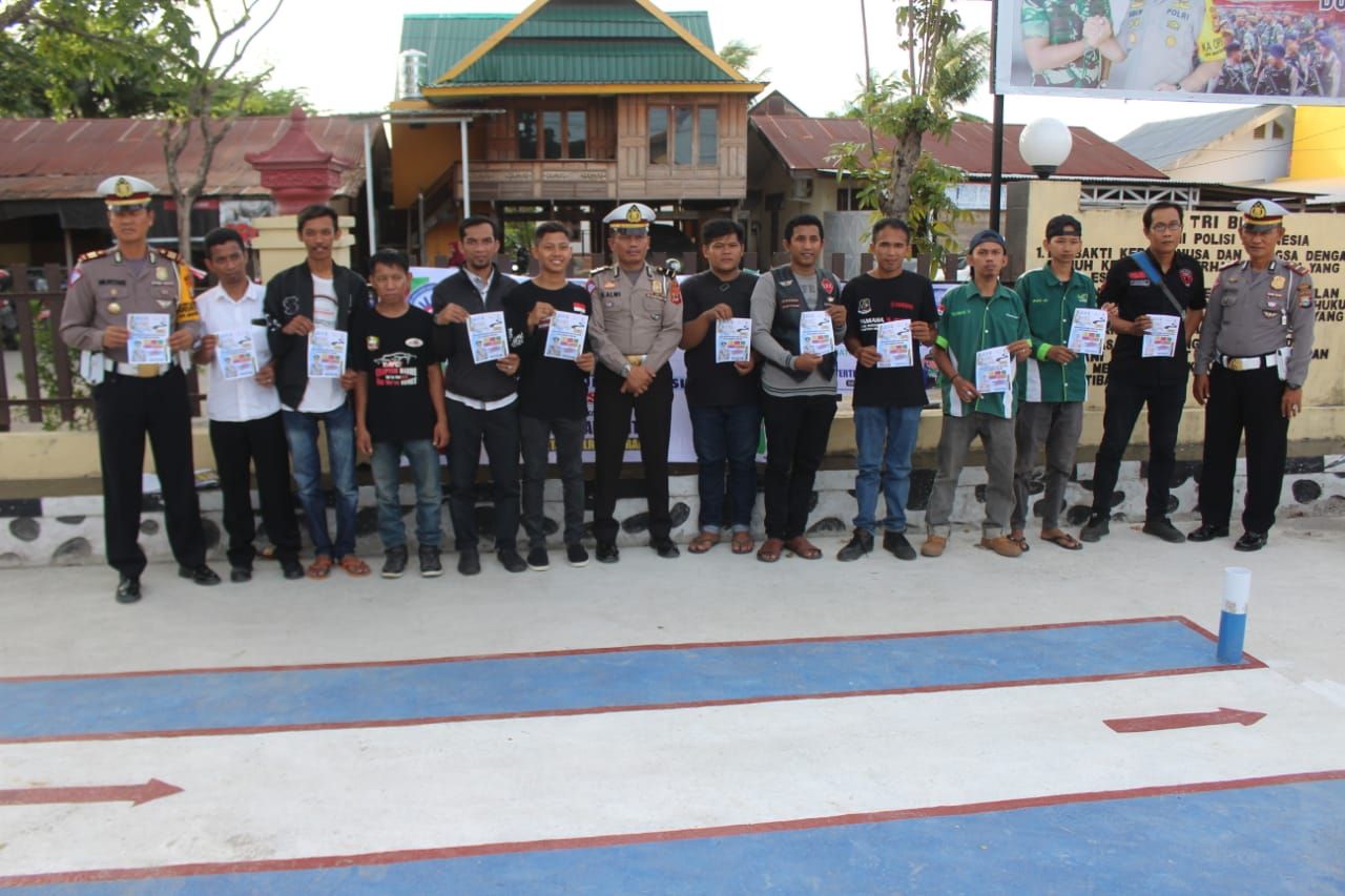 Gandeng Bikers, Satlantas Sidrap Sosialisasikan MRSF