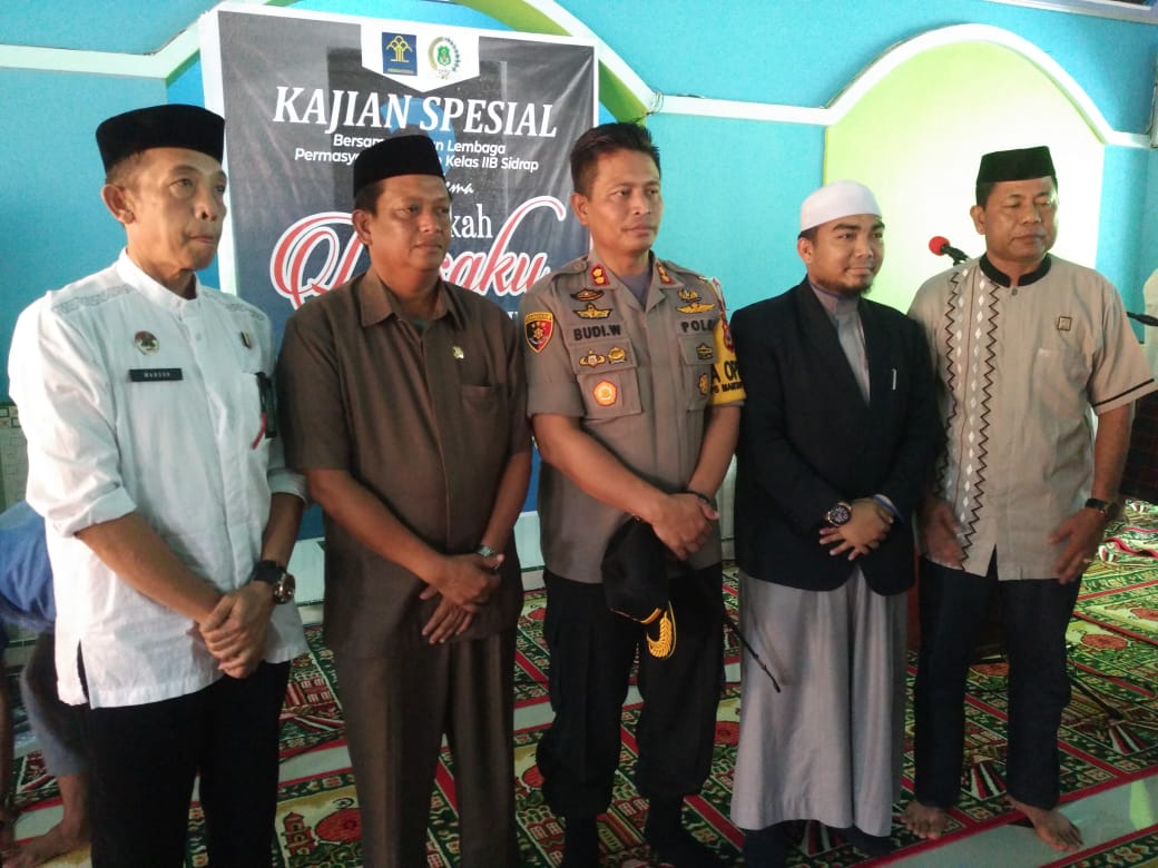 Kapolres Sidrap Hadiri Kajian Bersama Ratusan Warga Binaan Rutan