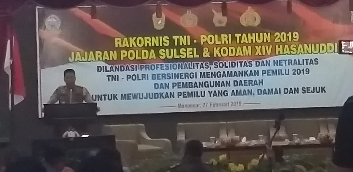 Kapolres Pangkep ikuti Rakernis TNI – Polri Tahun 2019 di SPN Batua