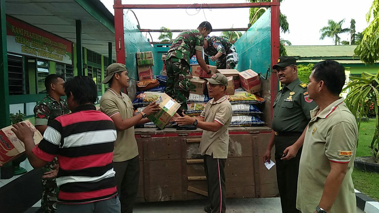 Peduli Korban Bencana Gowa dan Jeneponto, Kodim 1420 Sidrap salurkan bantuan logistik