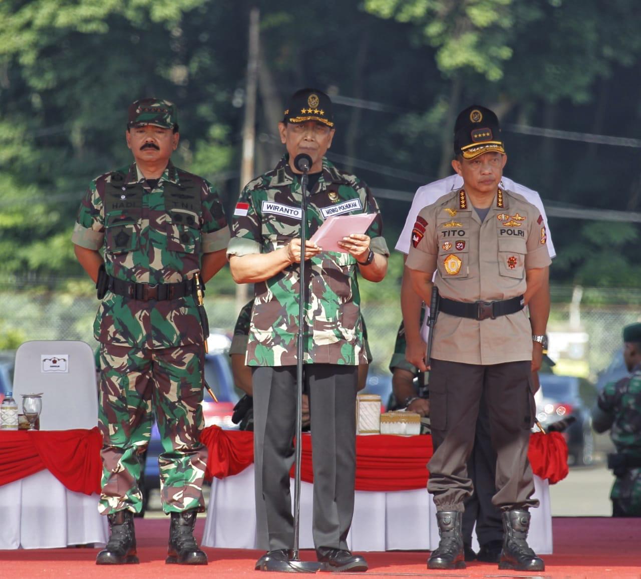 Menkopolhukam Pimpin Langsung Apel Besar Gelar Pasukan TNI-Polri PAM Pemilu 2019