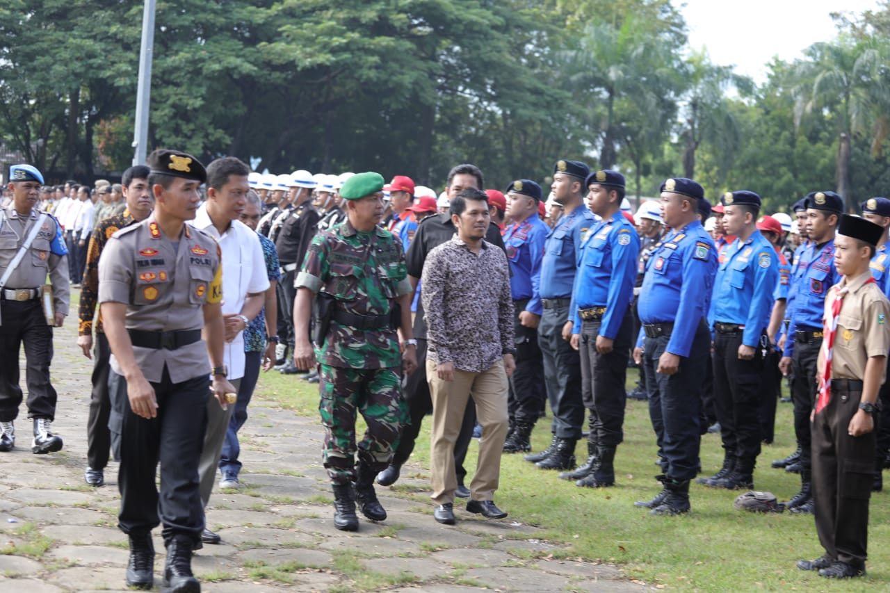 Pastikan Kesiapan Pengamanan Pemilu 2019. Kapolres Pangkep Gelar Apel Pasukan