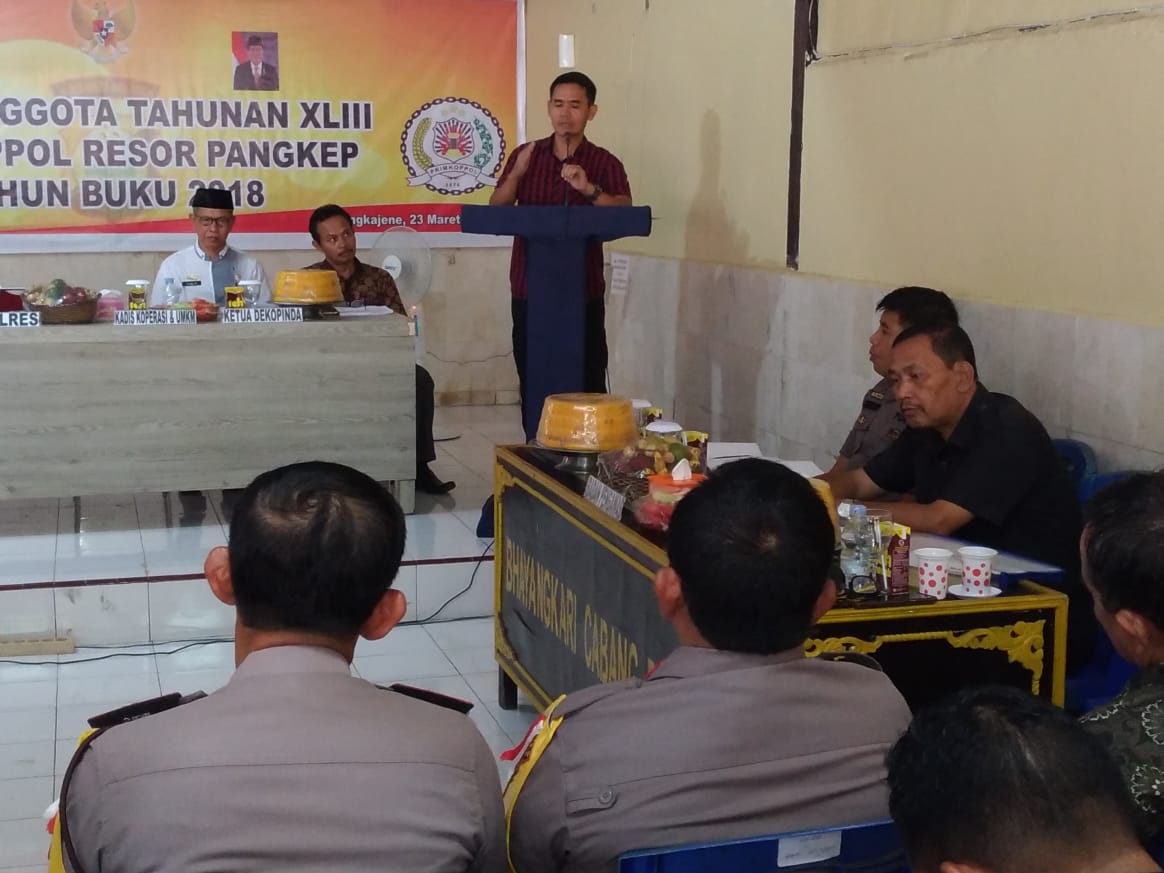 Primkoppol Polres Pangkep Gelar RAT Tahun Buku 2018