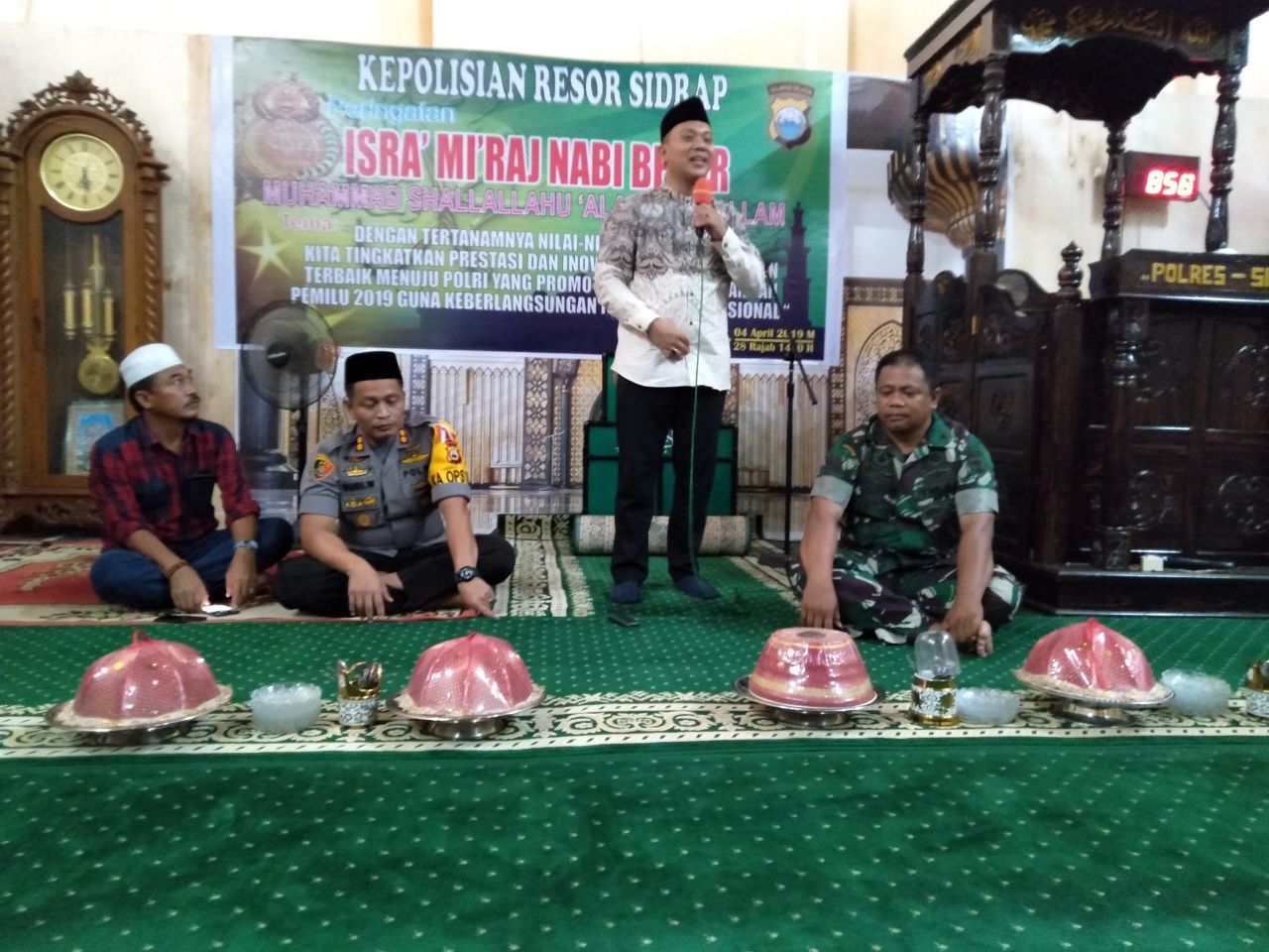 Gelar Isra Mi’raj, Polres Sidrap Doakan Kondusifitas Pemilu 2019