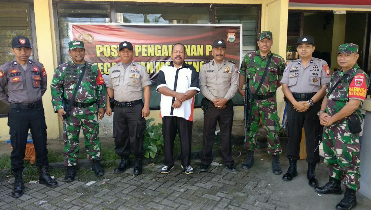 Sinergitas TNI-Polri Sidrap Kawal Kotak Suara di PPK