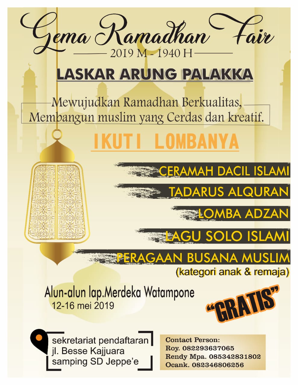 Laskar Arung Palakka Gelar GEMA RAMADHAN FAIR 2019. Yukk, Ramaikan!!