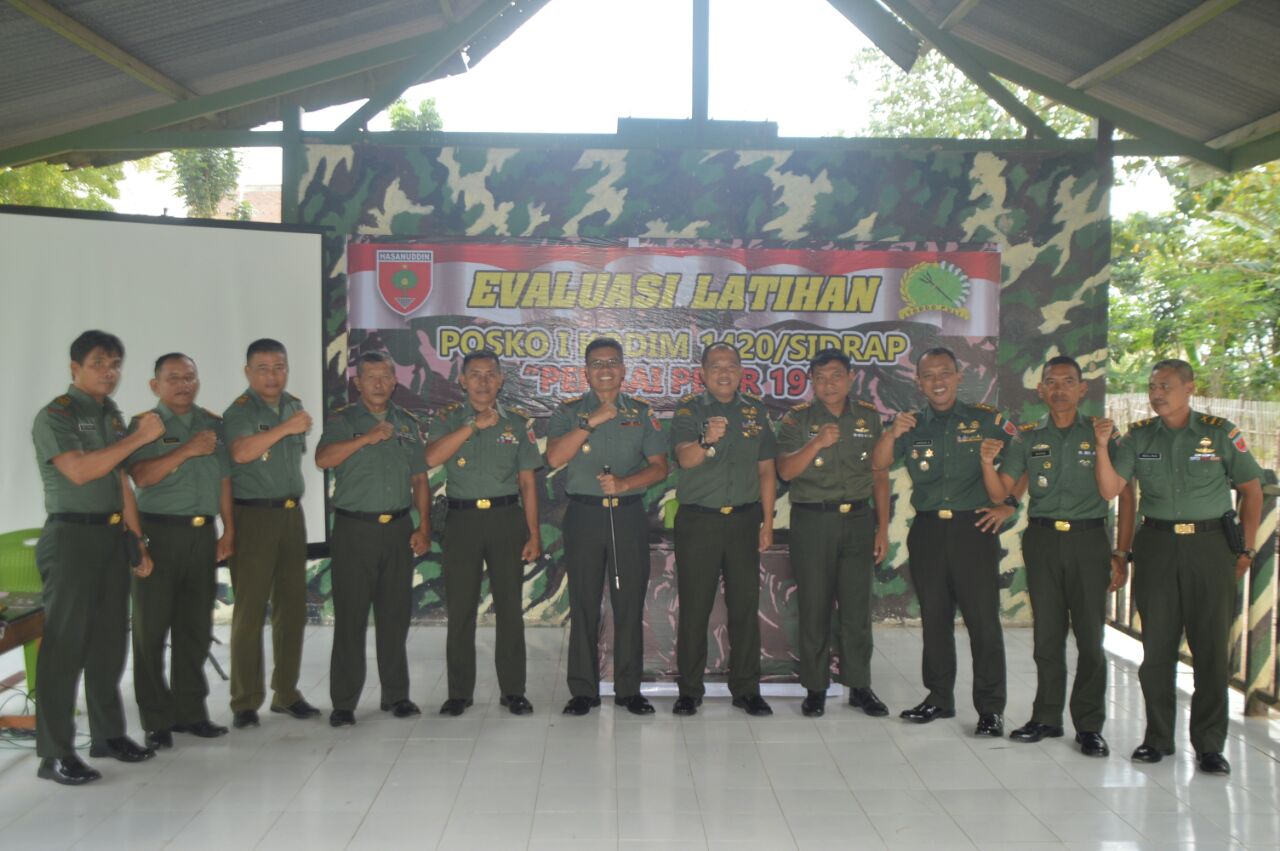 Latihan Posko I Kodim 1420 Sidrap Resmi di Tutup