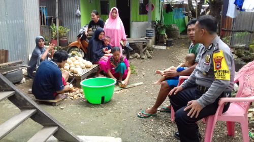 Sambangi Tokoh Pemuda, Personil Polsek Sampaikan Pesan Kamtibmas