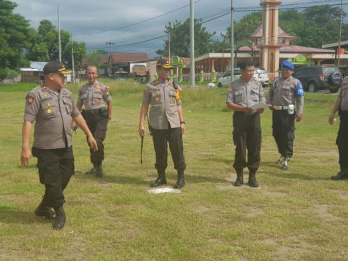 Jelang HUT Polri 73, Kapolres Sidrap Tinjau Lapangan Massepe. Ini Tujuannya…