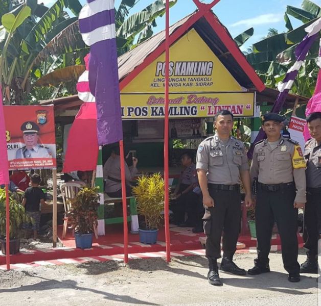 Lomba Poskamling Antar Kampung Warnai HUT Polri ke 73 di Wilkum Polres Sidrap