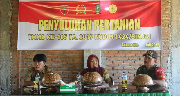 Satgas Tmmd 105 Kodim Sinjai Berikan Penyuluhan Pertanian Kepada Warga