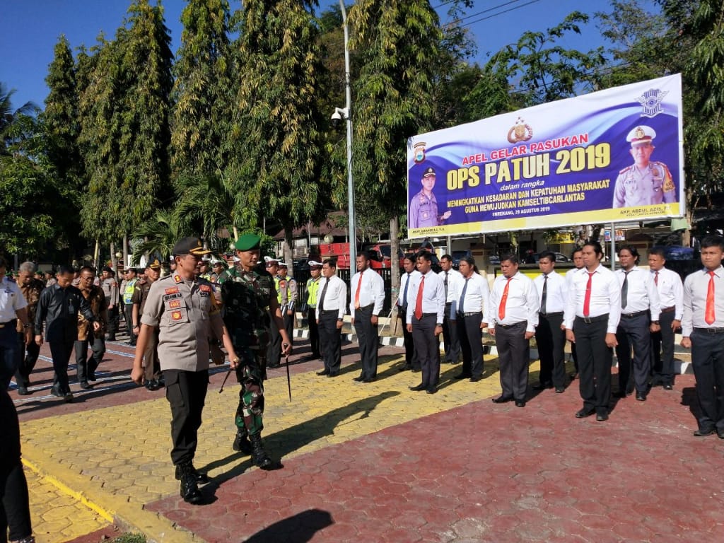 Polres Enrekang Laksanakan Apel Gelar Pasukan Ops Patuh 2019