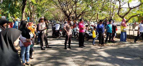 Polres Pangkep Amankan Lomba Gerak Jalan Indah HUT Kemerdekaan RI Ke-74