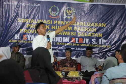 Di Baranti, Wakil Ketua DPRD Provinsi Sosialisasikan Perda Perlindungan Lahan Tani