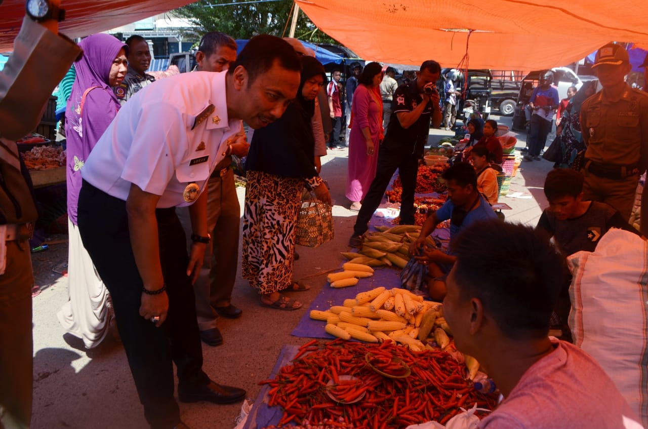 Wabup Wajo Sidak Pasar Tempe, Terkait Tindaklanjut Pencabutan Lot Pedagang Pasar Tempe