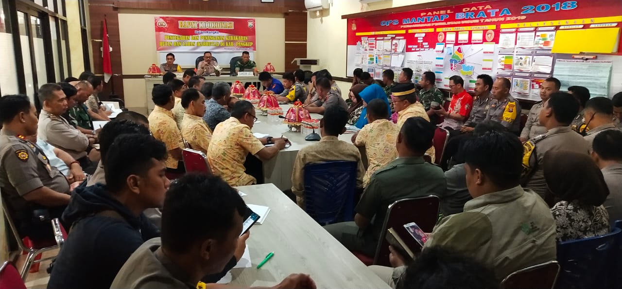 Duduk Bersama Stake Holder, Polres Pangkep Rakor Pencegahan serta Penanganan Karhutla