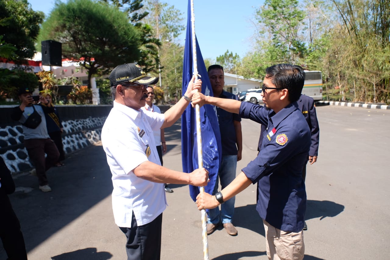 Ikut SKBT dan BBKT di Sidrap, Wabup Lepas 160 Kontingen Karang Taruna Gowa