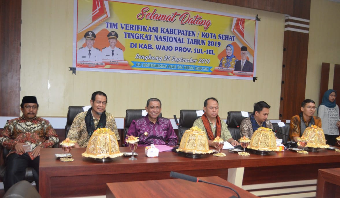 Tim Verifikasi Kabupaten Sehat Tingkat Nasional 2019 Bertandang ke Wajo