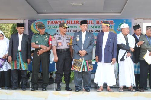 Peserta Pawai Hijratul Rasul Banjiri Lapangan Merdeka Sengkang di Moment Tahun Baru Islam 1441 H, Ini Harapan Bupati Wajo