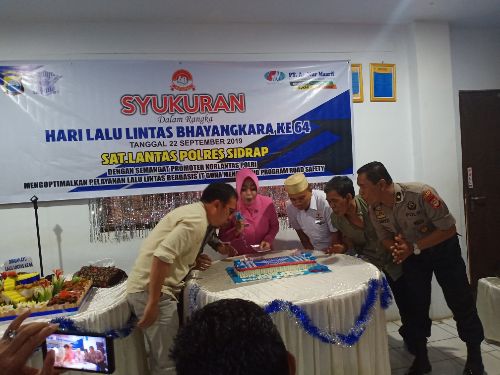 Puncak Milad Polantas ke-64, Satlantas Polres Sidrap Rayakan Sederhana