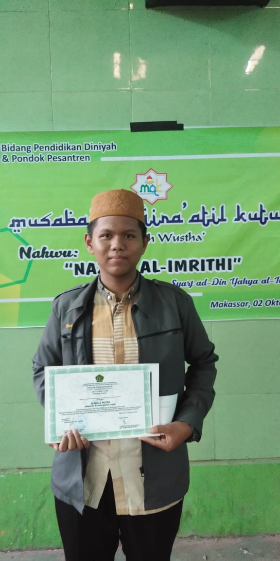 Wakili Kemenag Sidrap, Santri PP Al Urwatul Wutsqaa Juara II MQK Tingkat Provinsi Sulsel