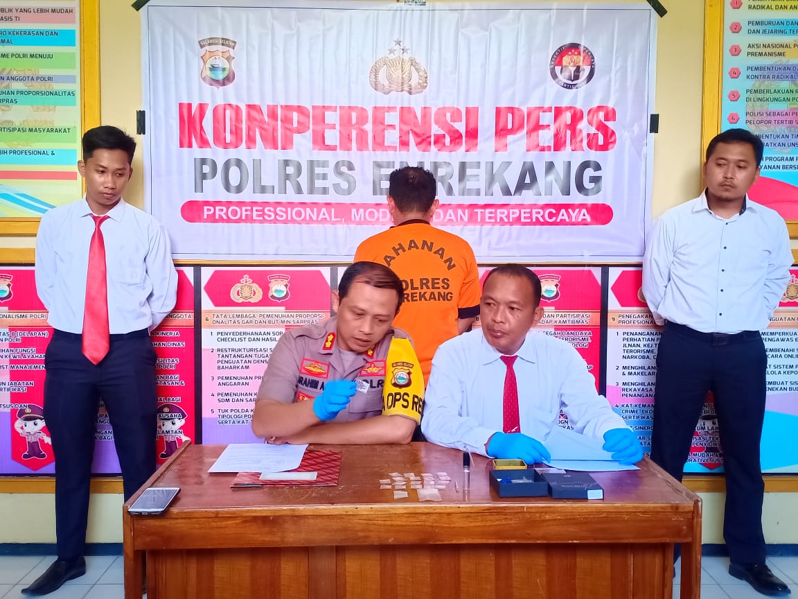 Kapolres Enrekang Rilis Pengungkapan Narkoba Jenis Shabu