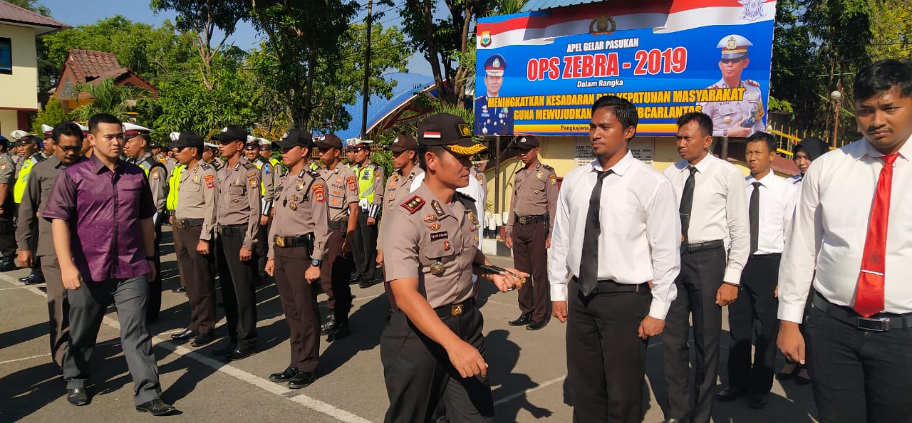 Tekan Angka Kecelakaan, Polres Pangkep Gelar Apel Gelar Pasukan Operasi Zebra 2019