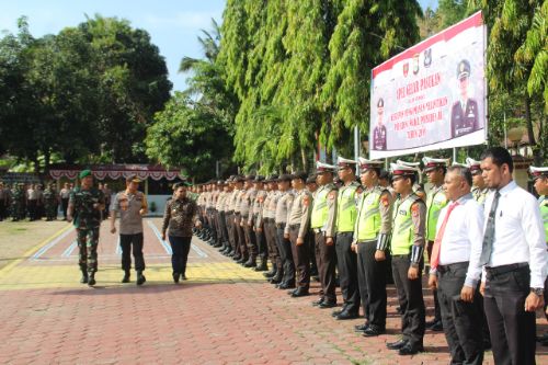 Kapolres Pimpin Gelar Pasukan Pengamanan Pelantikan Presiden-Wapres RI