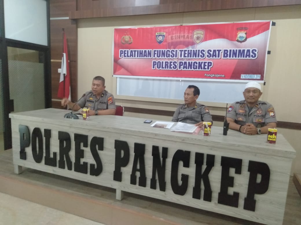 Begini Cara Binmas Polres Pangkep Tingkatkan Kemampuan Fungsi Teknis Personilnya