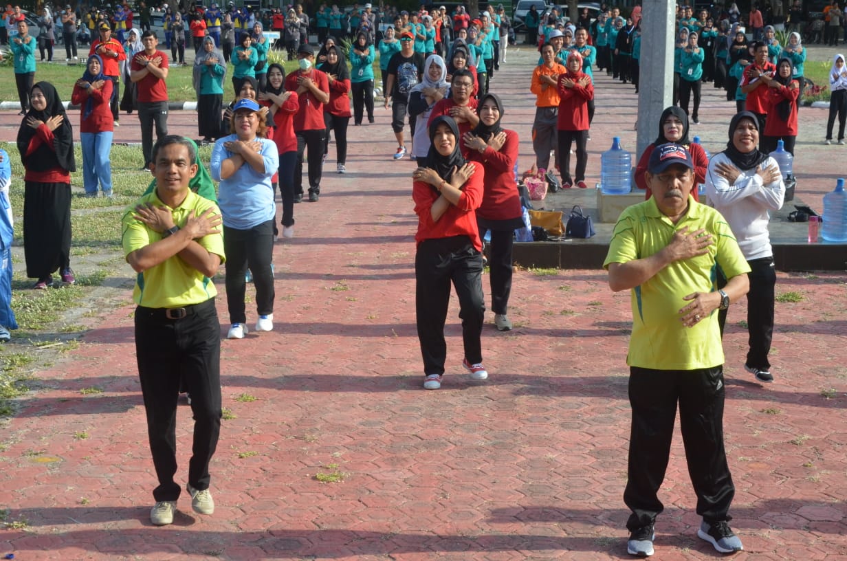 Senam Massal Warnai Peringatan Hari Korpri Ke-48 Di Sidrap