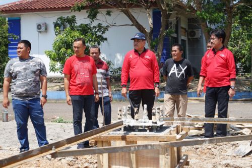 Progres Pembangunan Tower BTS di Kompleks SKPD Di Tinjau Bupati. Ini Fungsinya