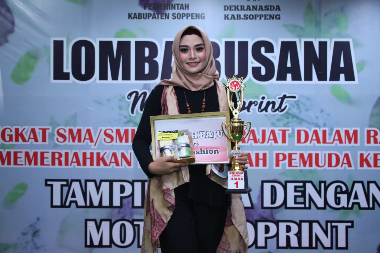 SMAN 2 Soppeng Juara Lomba Busana Ecoprint