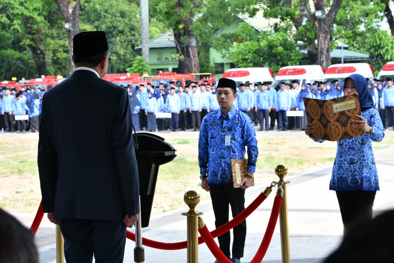 Nurdin Abdullah Pimpin Upacara Hari Bakti PU ke 74 Tahun